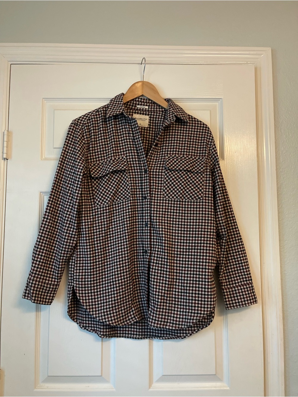 Abercrombie women’s plaid Flannel Shirt - Burgundy and other colors